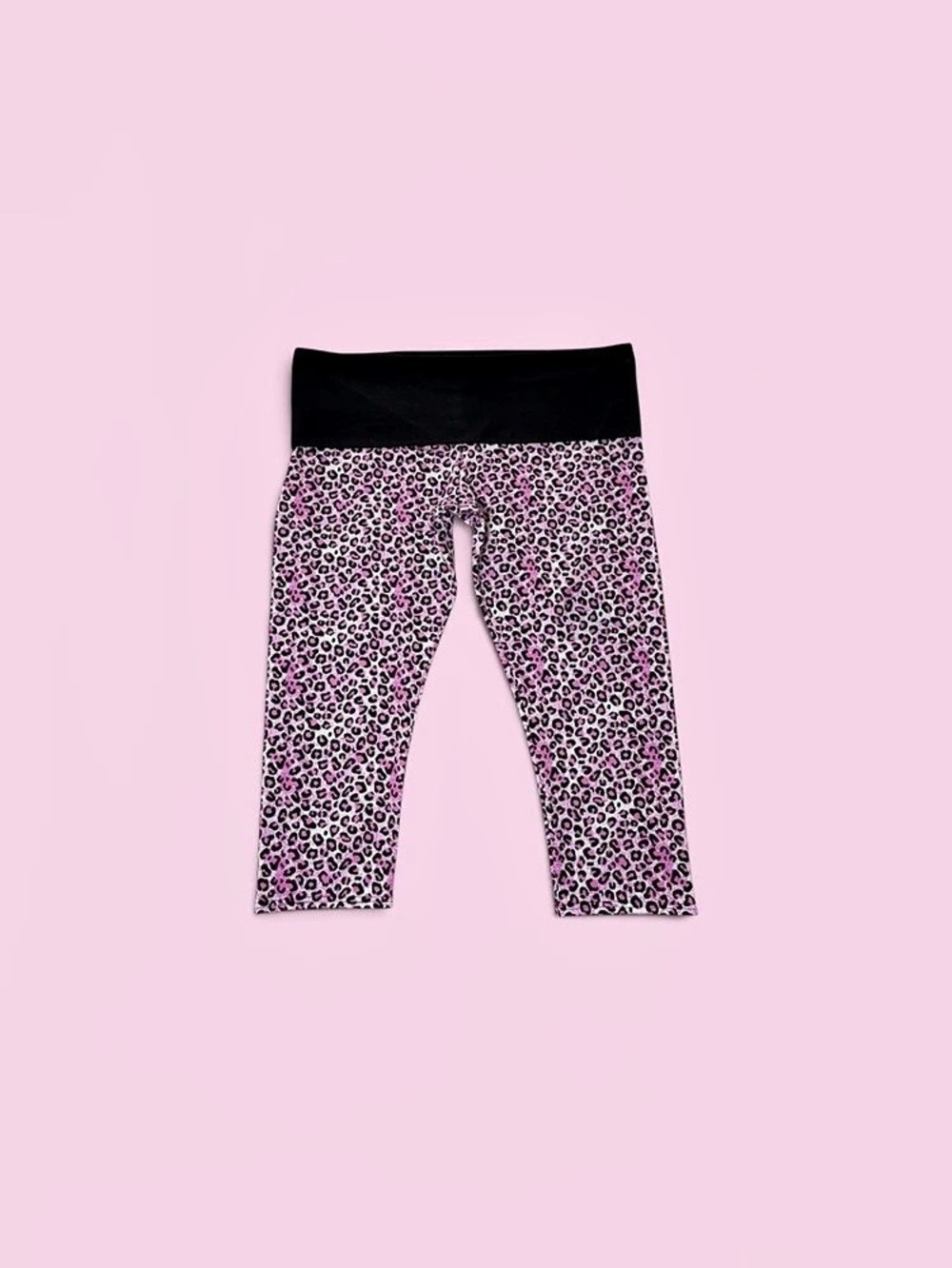 Pink & Black Animal Print Leggings Like New